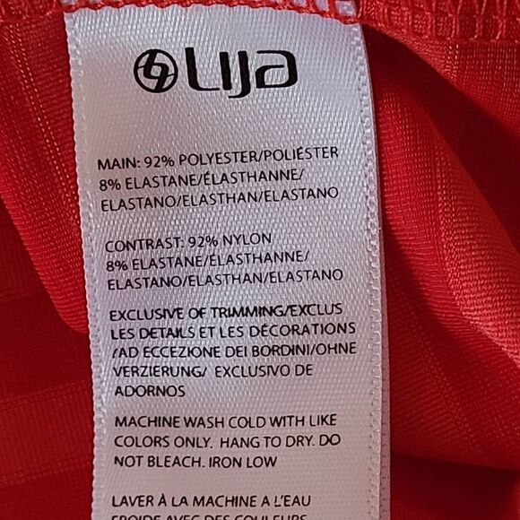 Lija Womens Athletic Activewear Tops Halter Back Sleeveless Red Large - Picture 7 of 11